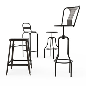 3D bar stool model