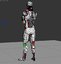 3D cyborg robot man