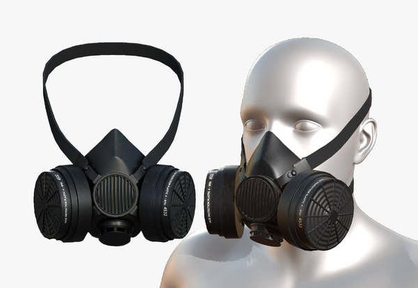 防毒マスク保護プラスチックブラック3Dモデル - TurboSquid 1546396