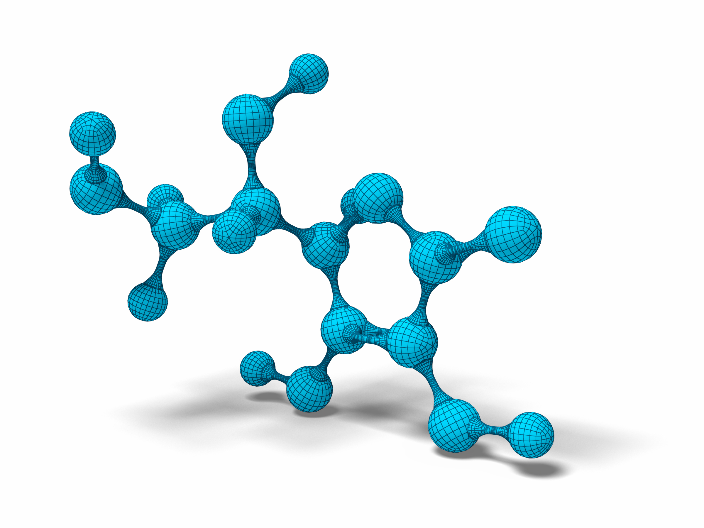 3D Ascorbic Acid Vitamin C Molecular Model C6H8O6 Modelo 3D ...