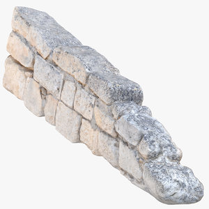 stone wall small 01 3D