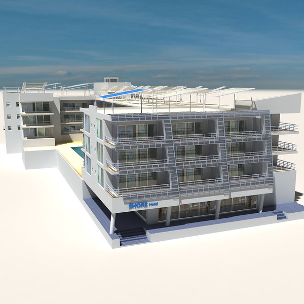 3D beach building 12
