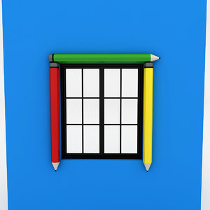 kindergarten window 3D model
