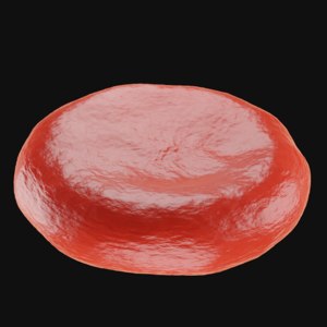 red white blood cell 3D model