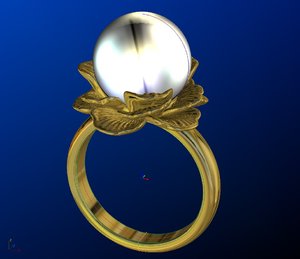 3D pearl ring model