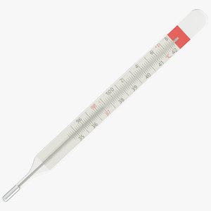 3D medical mercury thermometer model