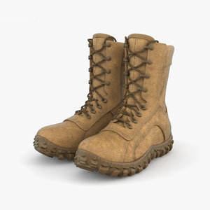 3D military boots model
