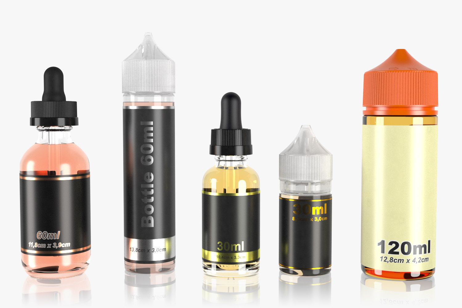 Vape bottles model TurboSquid 1547509