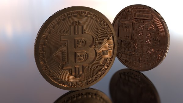 3D highpoly bitcoin model