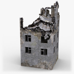 3D ruined building model