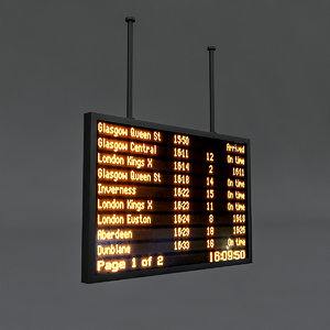airport digital signage model