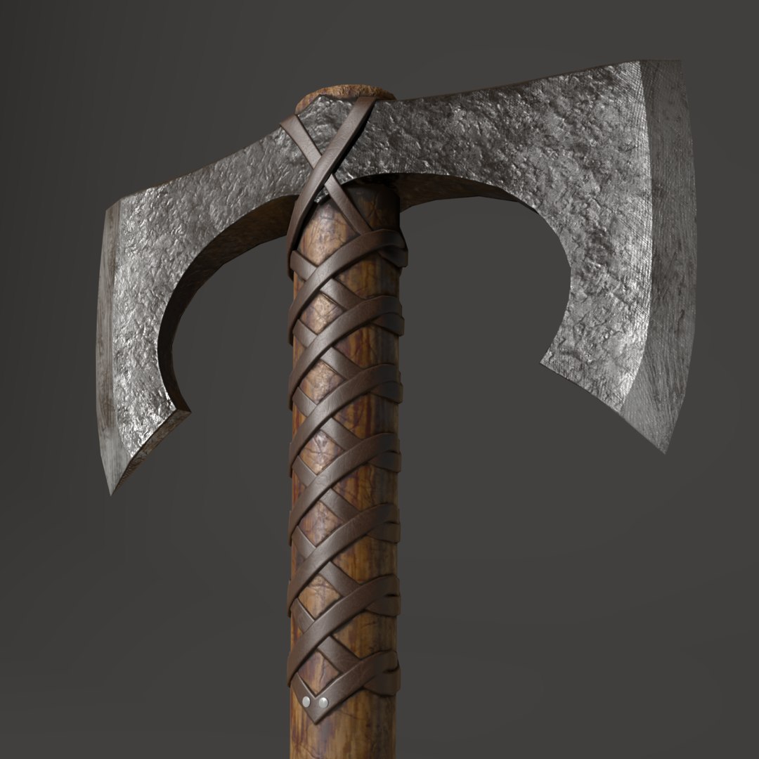 D Viking Battle Axe Model TurboSquid