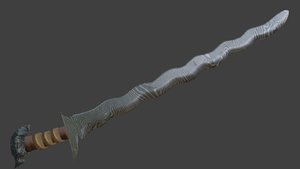 3D kris moro sword model
