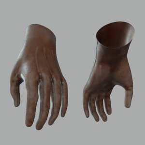 3D leather gloves model