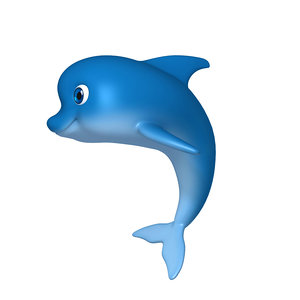 dolphin cartoon model