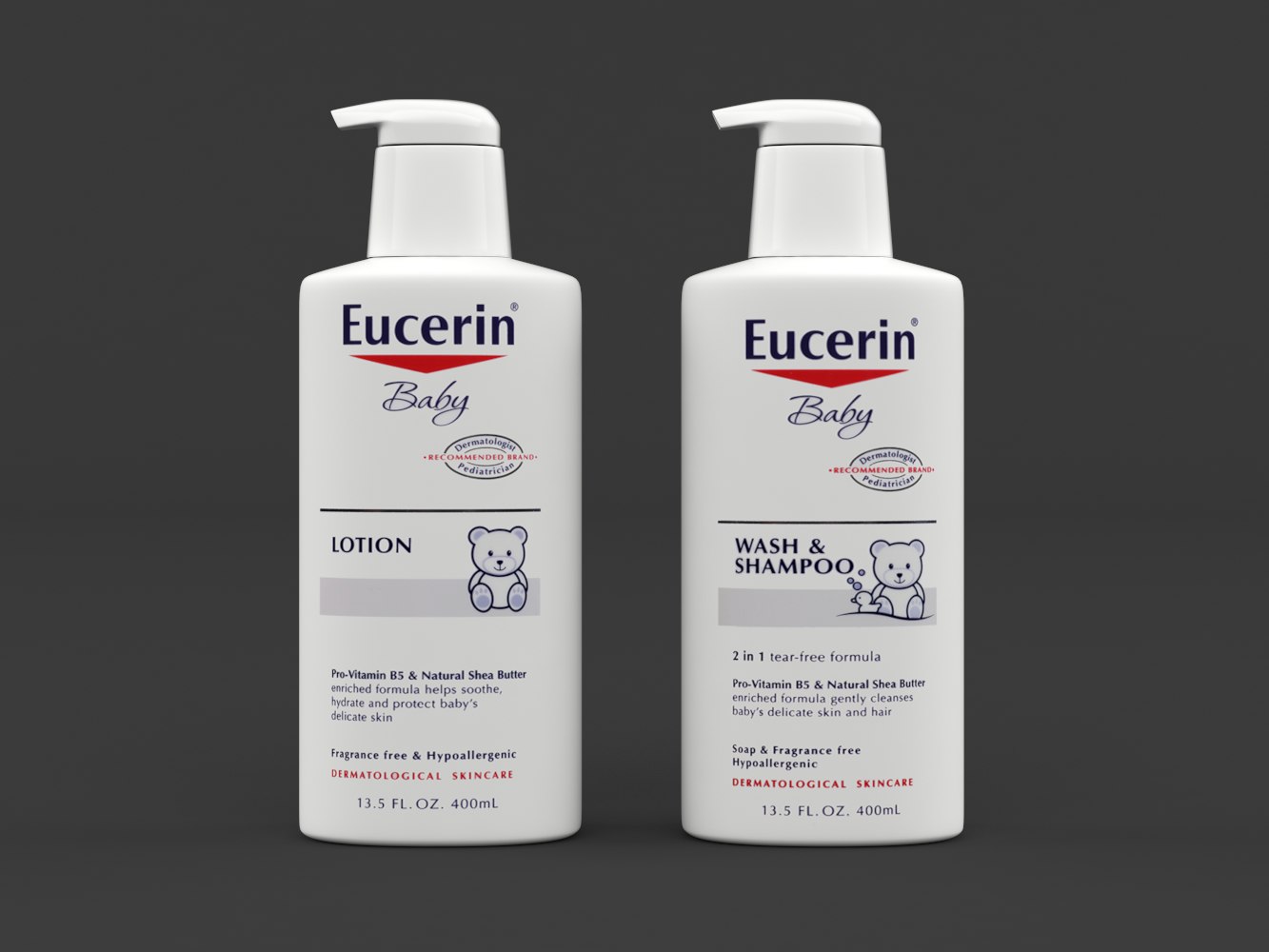 modelo 3d Eucerin Baby Champú y Loción TurboSquid 1547941