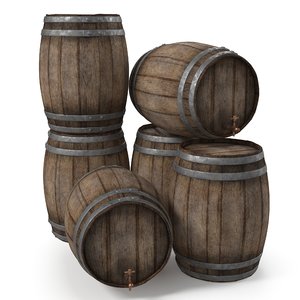 wooden barrel model