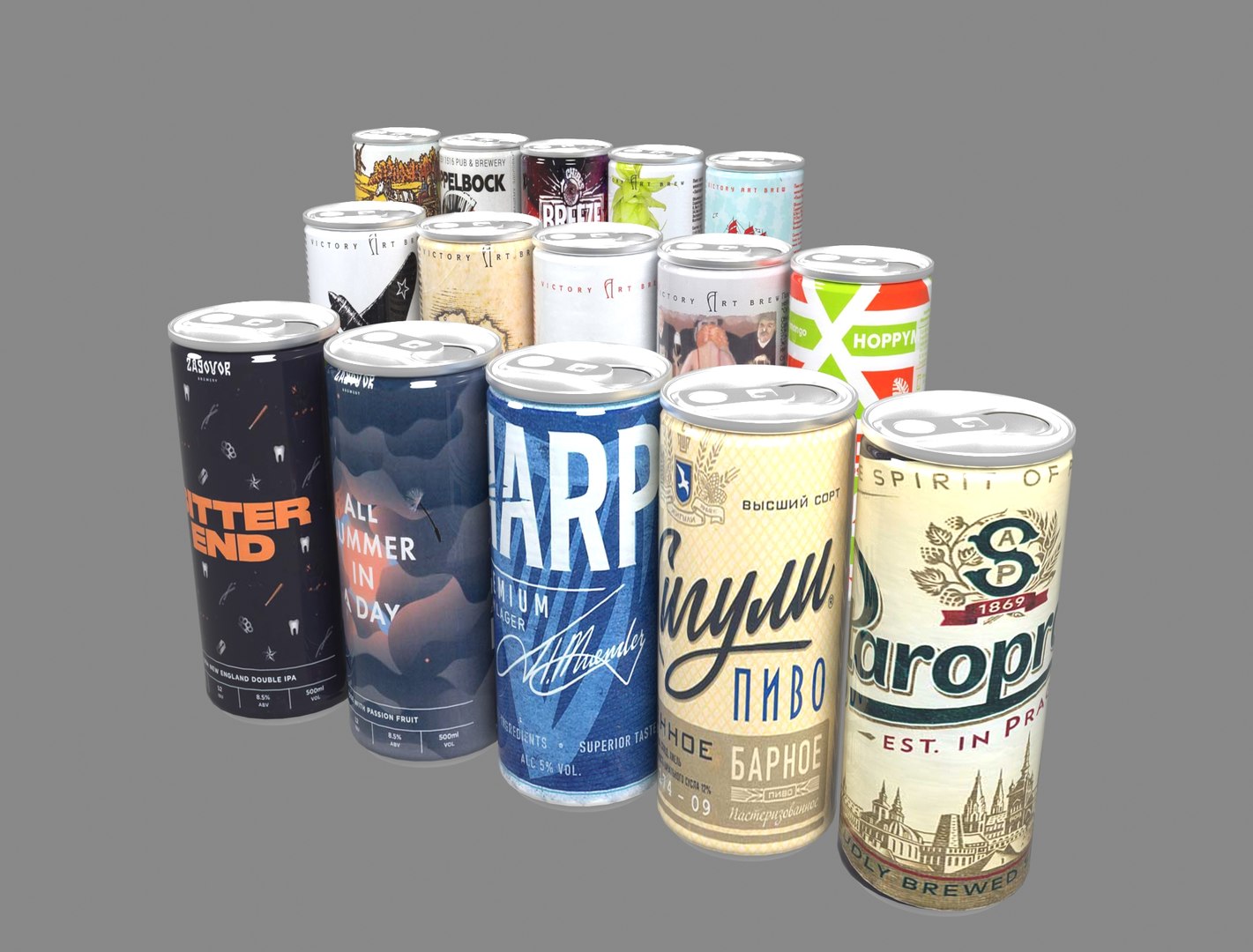 Beer cans 3D TurboSquid 1548003