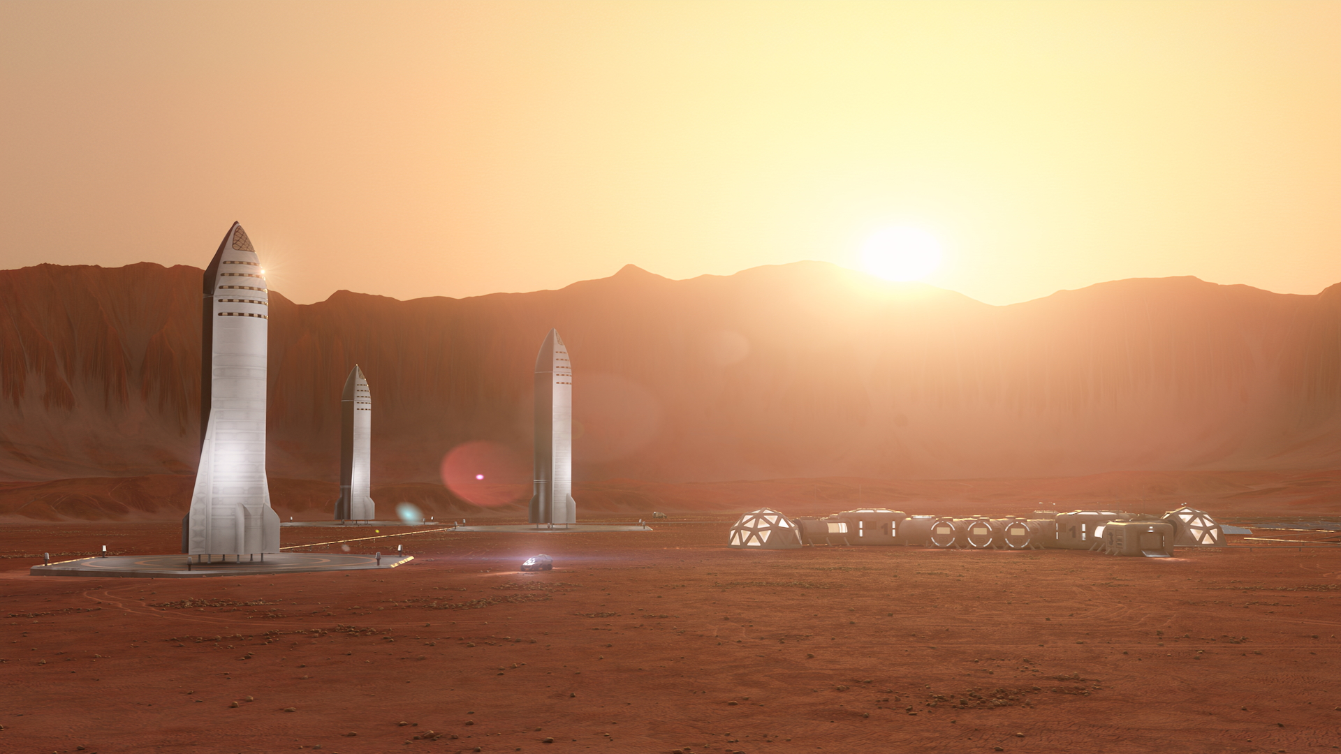 Scene martian base crater 3D TurboSquid 1547961