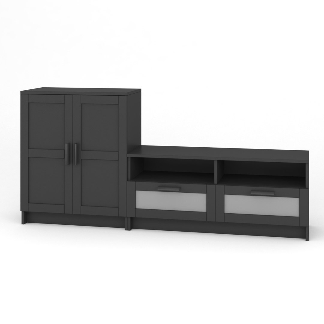 Ikea brimnes storage combinations 3D model TurboSquid 1548078