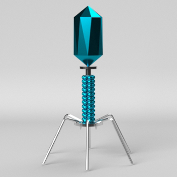 bacteriophage modeled 3D model
