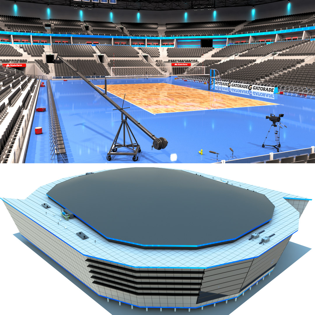 3D volleyball arena volley model TurboSquid 1548162
