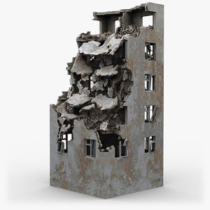3D ruined building