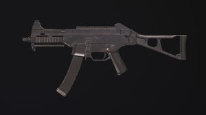 3D weapon - gun smg model