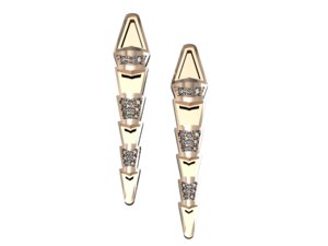 bvlgari earrings 3D model