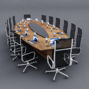 3D model meeting table 01
