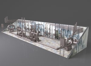 3D fire-fighting pumping station