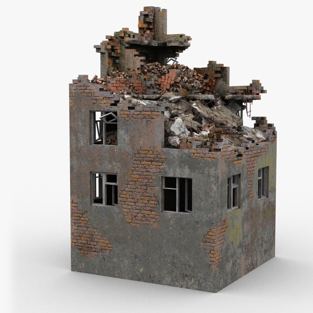 Ruined building 3D model TurboSquid 1548684