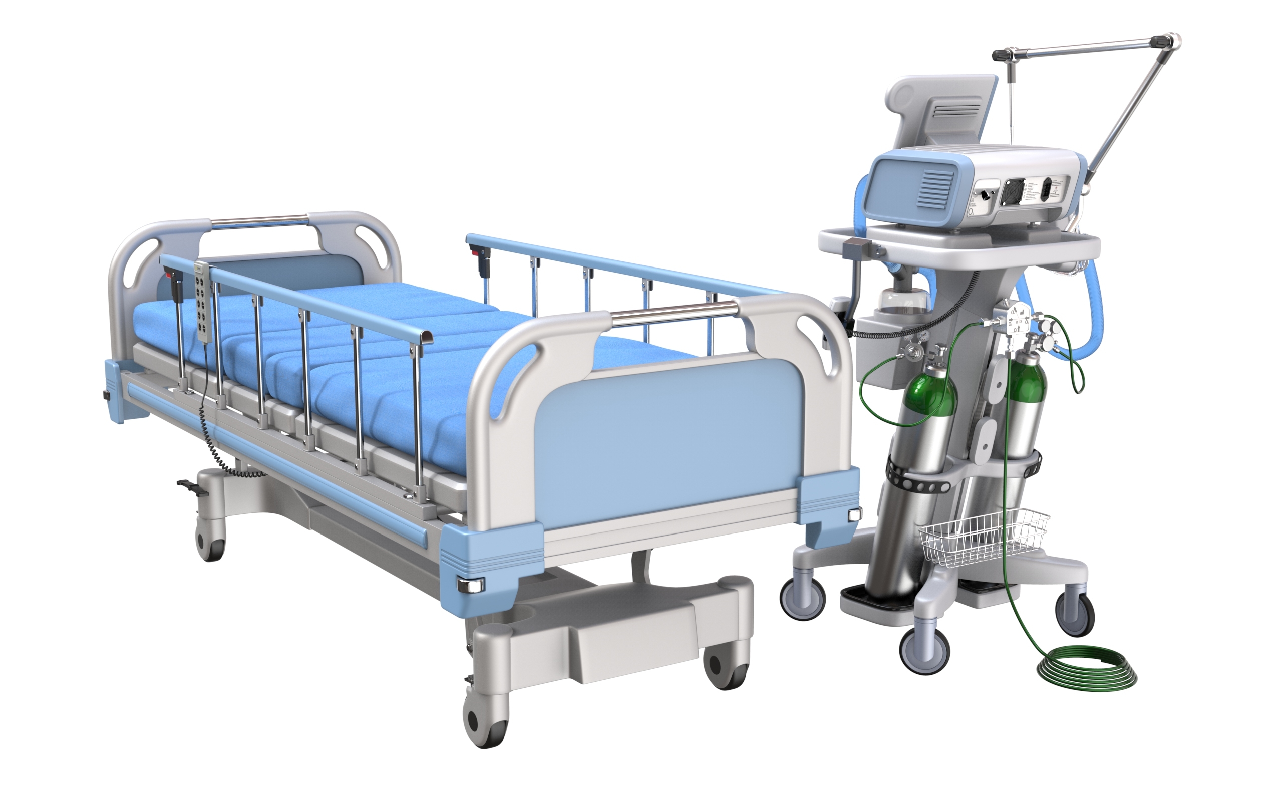 Hospital ventilator bed model TurboSquid 1548612