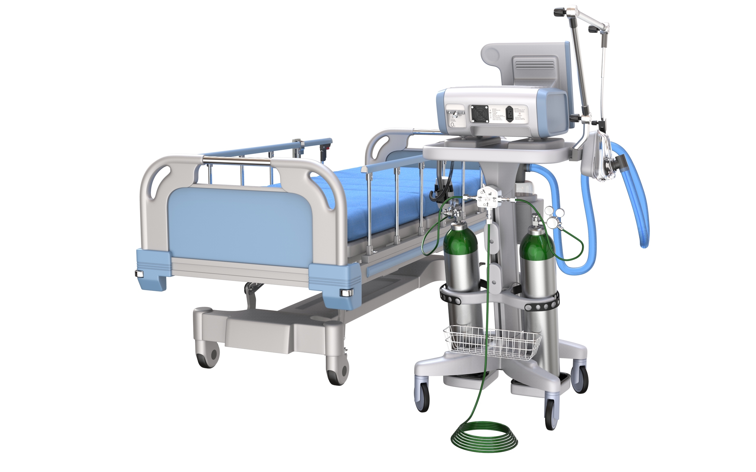 Hospital ventilator bed model TurboSquid 1548612