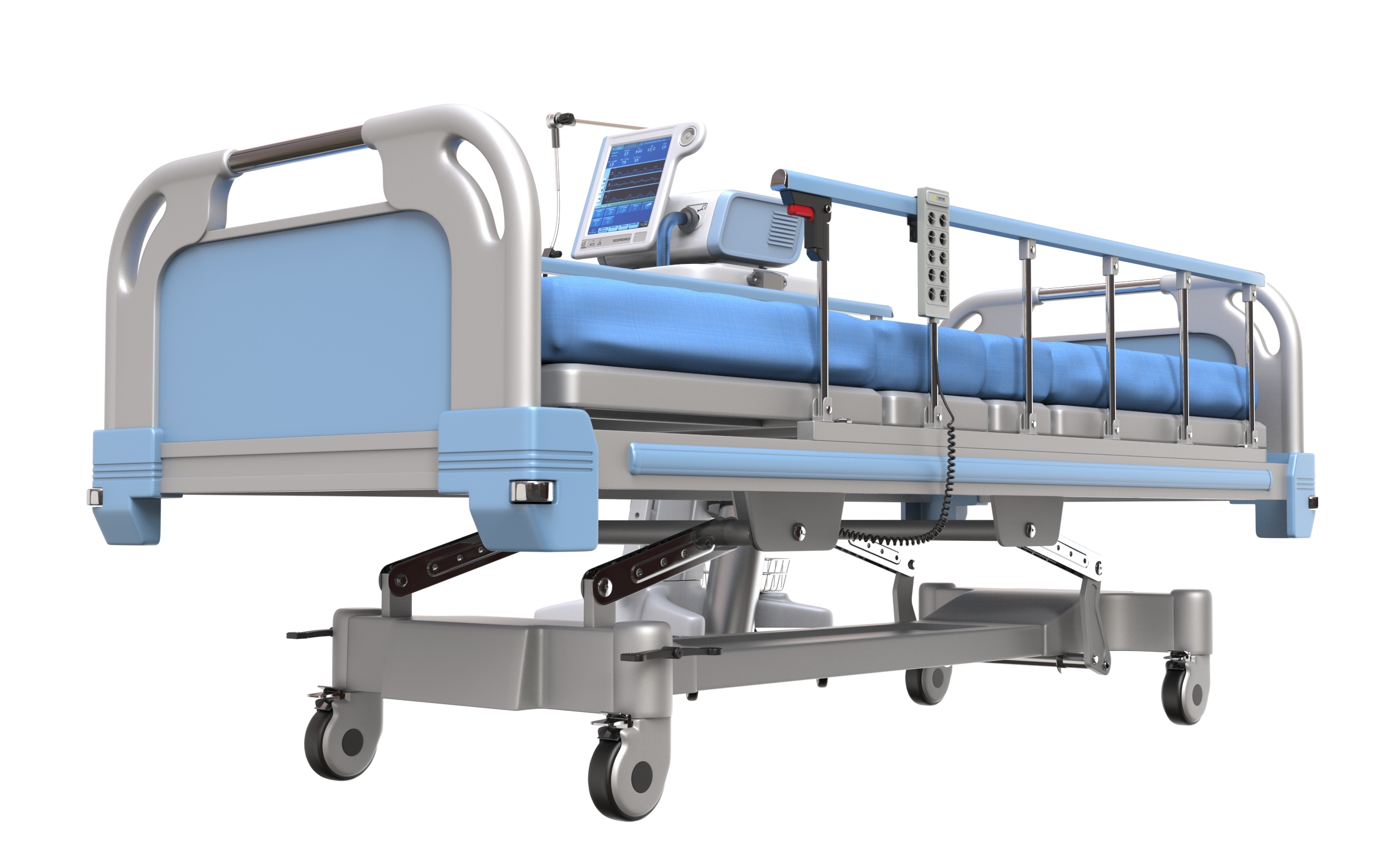 Hospital ventilator bed model TurboSquid 1548612