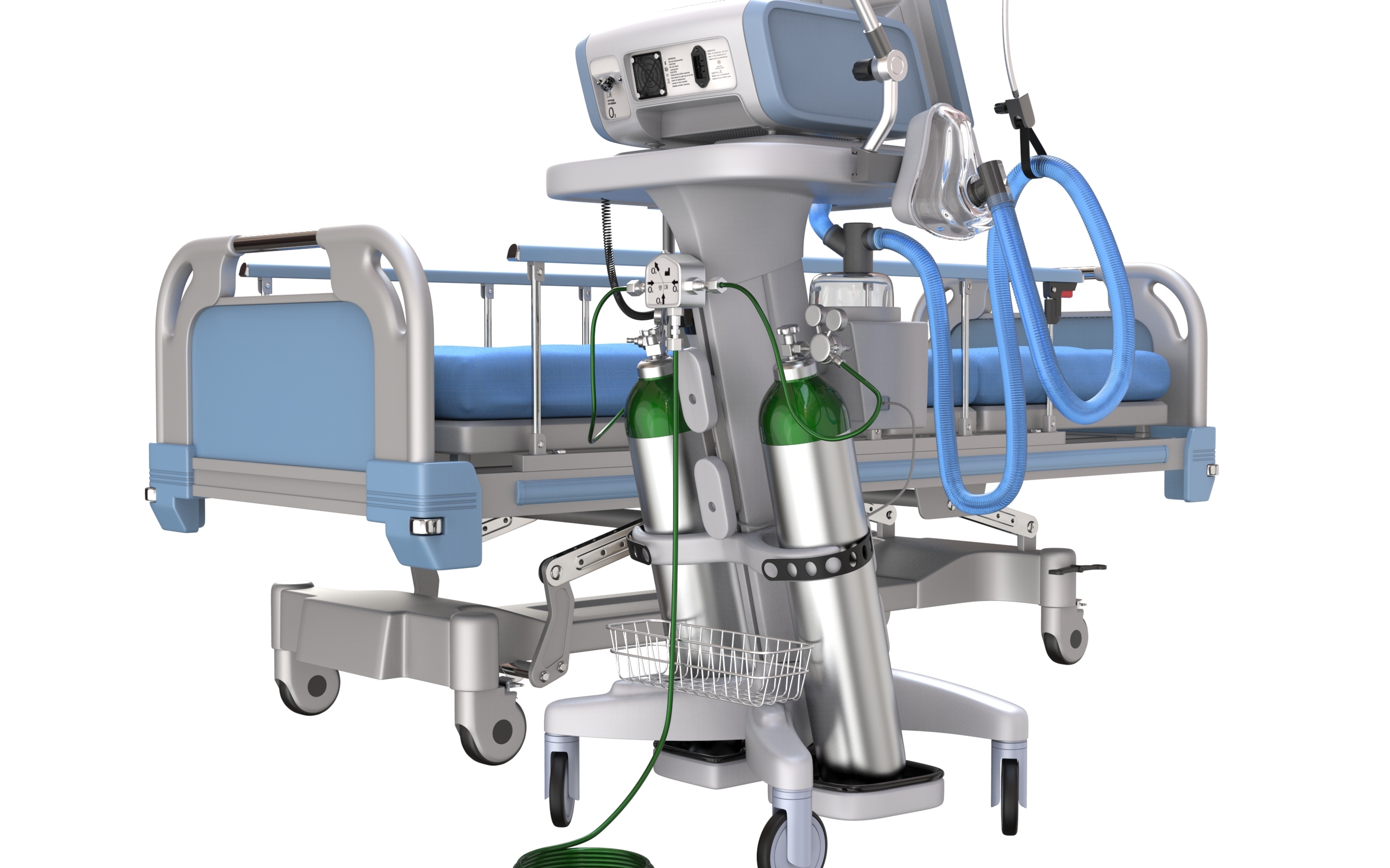 Hospital ventilator bed model TurboSquid 1548612