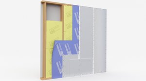 wall partitions insulation 3D model