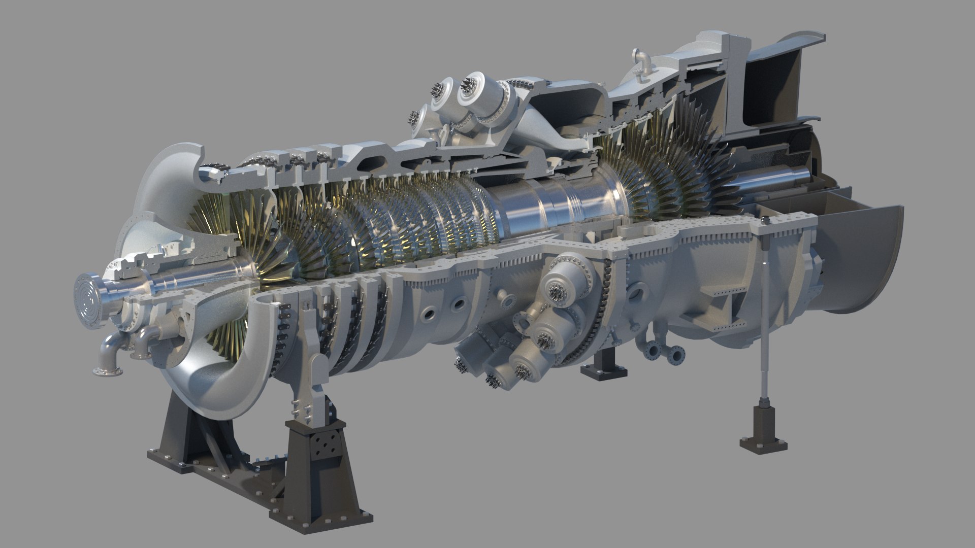 Sgt6-5000f gas turbine 3D model - TurboSquid 1548893