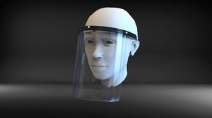 3D model medical face shield