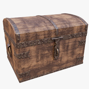 wooden chest 3D model