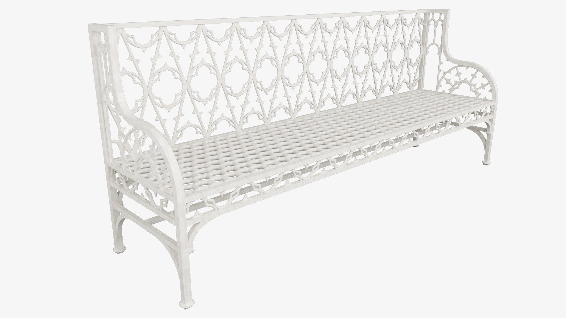 Wrought iron bench modelled model TurboSquid 1549209