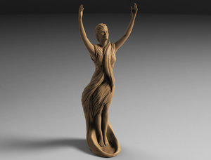 decorative woman 3D model