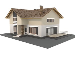 3D private house revit