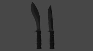 3D combat knife model