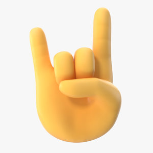 3D sign horns emoji n