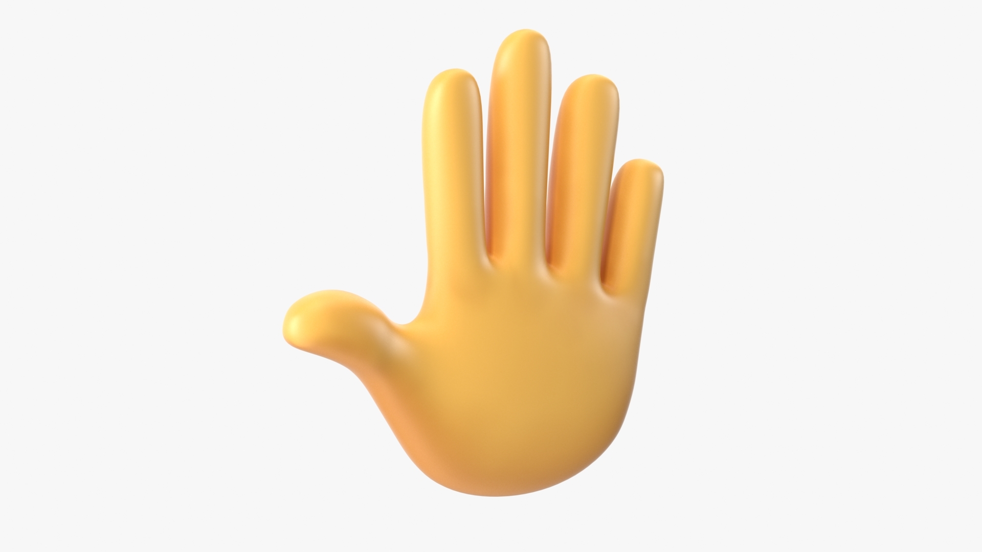 Raised hand emoji 3D - TurboSquid 1549637