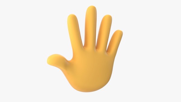 Hand fingers splayed emoji 3D model - TurboSquid 1549523