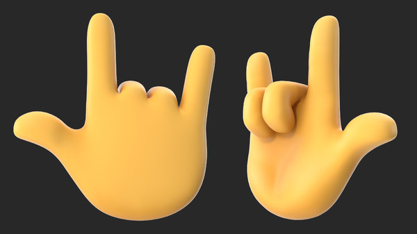 Love You Gesture Emoji Love 3d Model Turbosquid