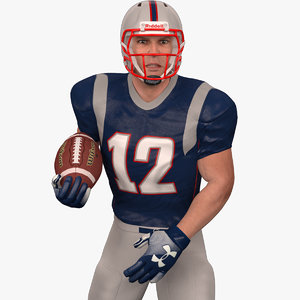 3D rigged football player 2020