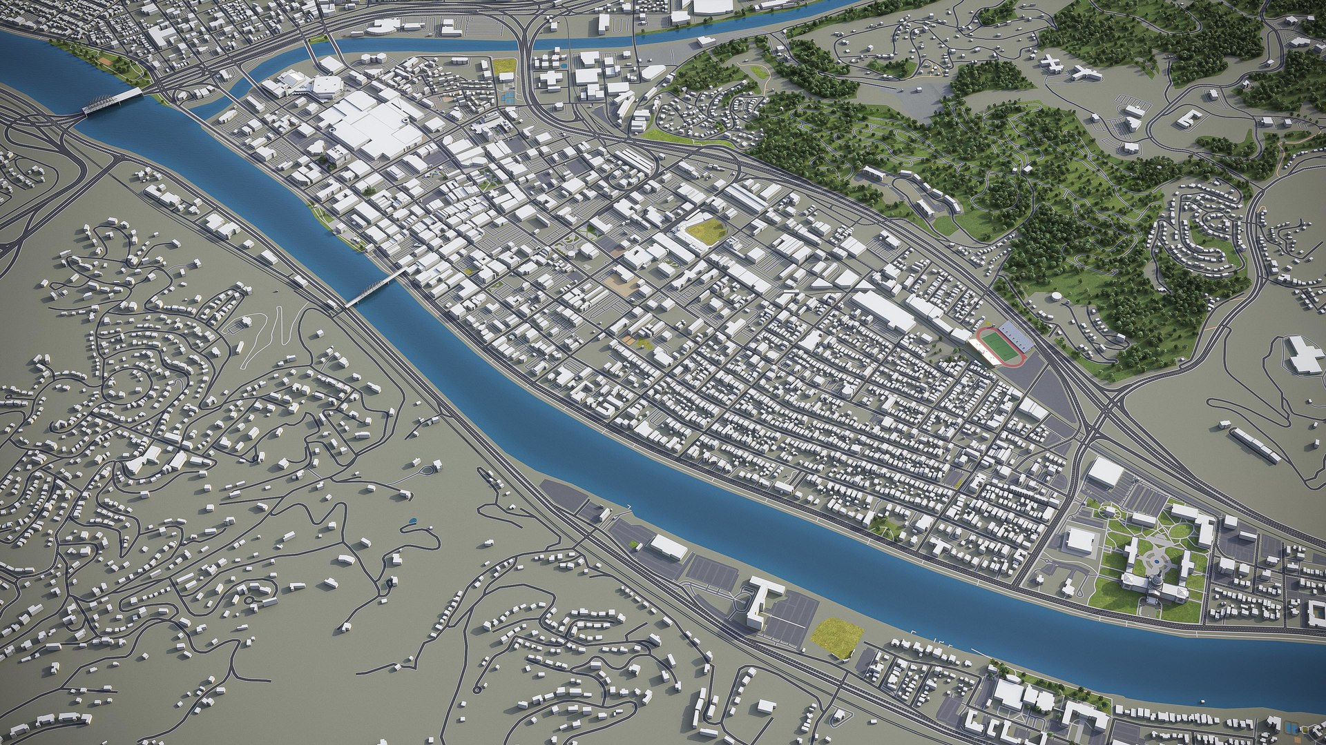 3D charleston west virginia surrounding model TurboSquid 1549793